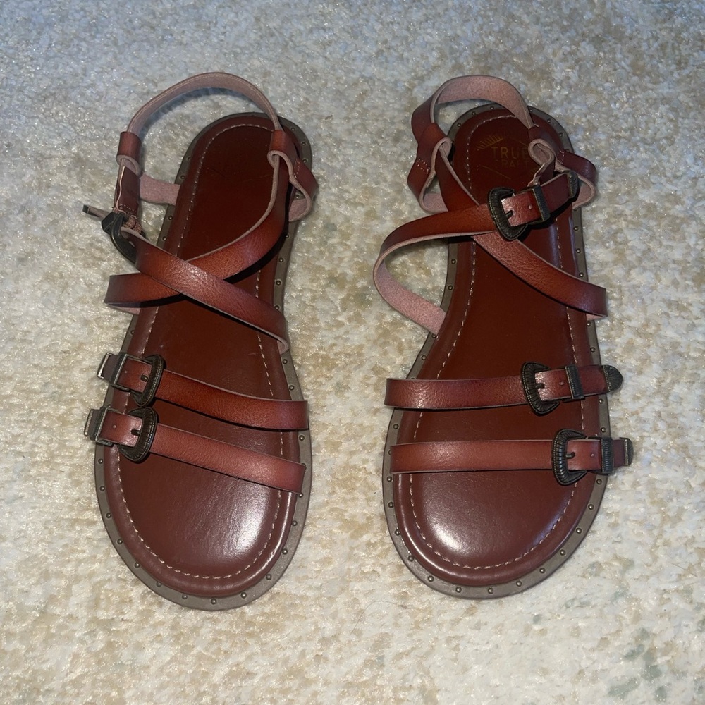 Brown Strappy Sandals, NEW!